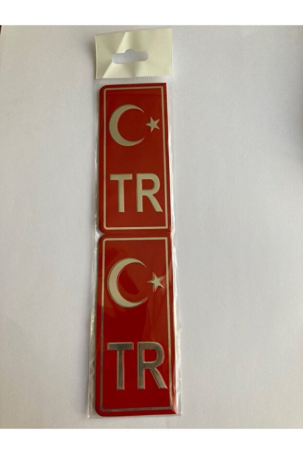 TR License Plate Sticker 2 Pack - Turkey License Plate Sticker - Turkey License Plate Sticker Adhesive Emblem Sticker