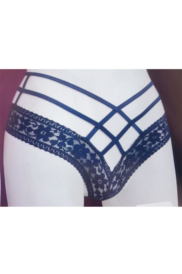 Masara Model  Dantelli Tanga String  Esnek Ve Yumuşak Kumaşlı Külot Eflatun Renk 0031 - 3