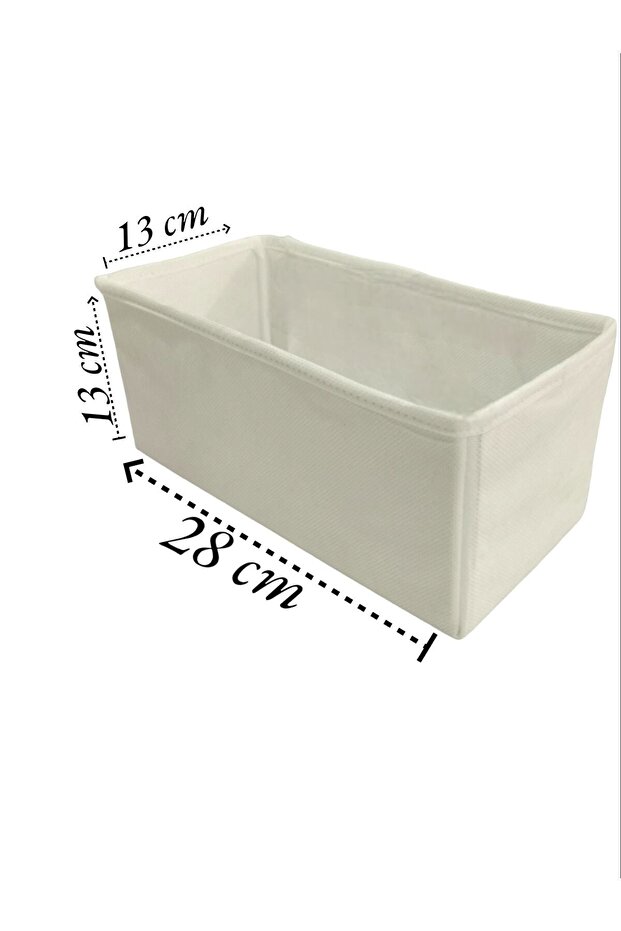 2-Piece White Drawer Organizer Set - Multi-Purpose In-Cabinet Box Set (28*13*13) - 2