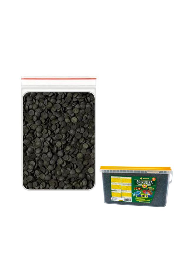 Spirulina Super Forte Chips 50gr (AÇIK) Yem Kilitli Poşette - 1