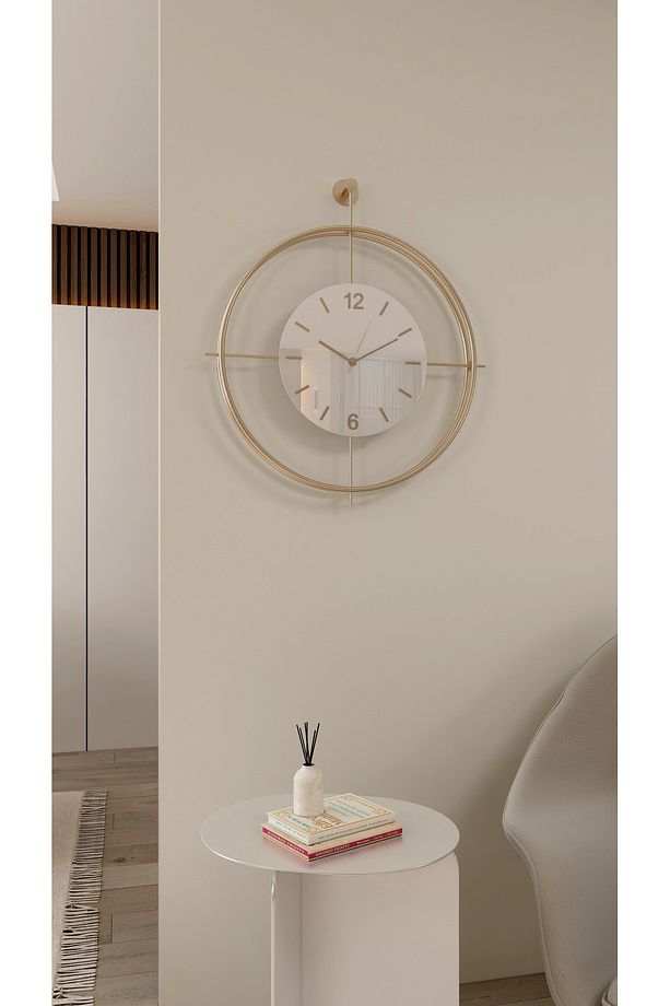 (G-50-LEDTek) MySery Exclusive Series - Ledli(pilli) - Modern Dekoratif Metal Duvar Saati - 2