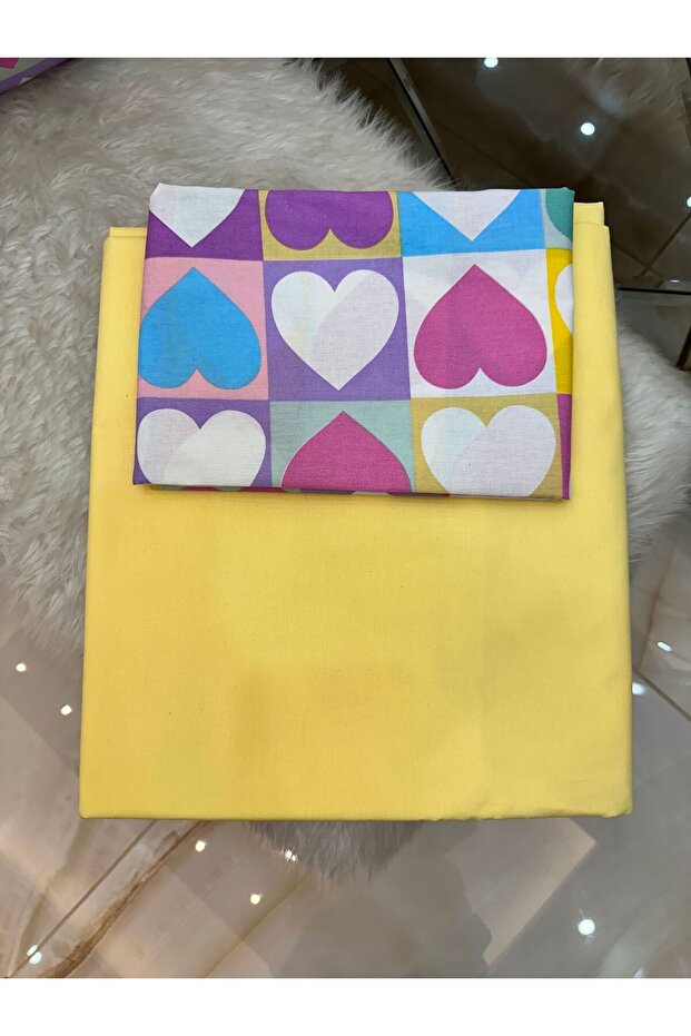 Double Elasticated Sheet Pillow Set 100% Cotton - 4
