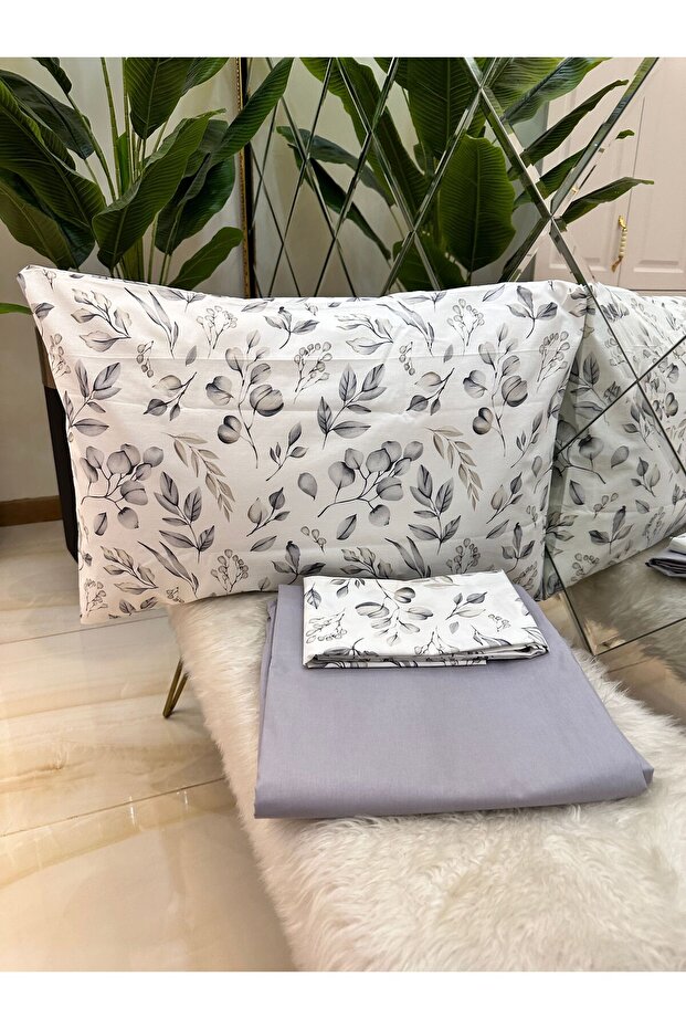Double Elasticated Sheet Pillow Set 100% Cotton - 1