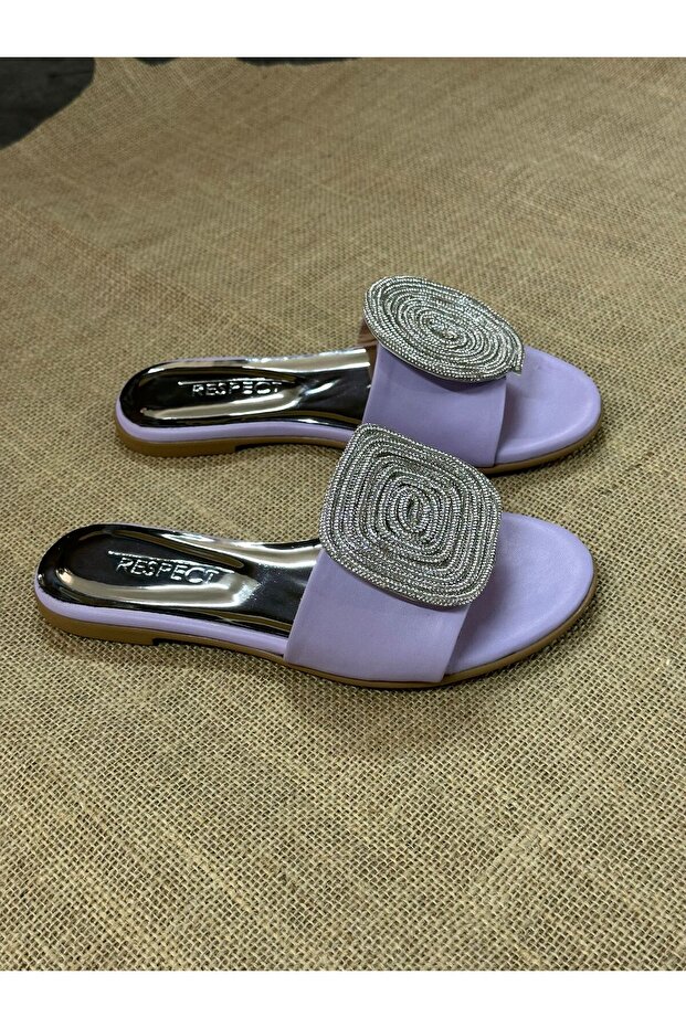 Taştan Desenli Terlik - 1