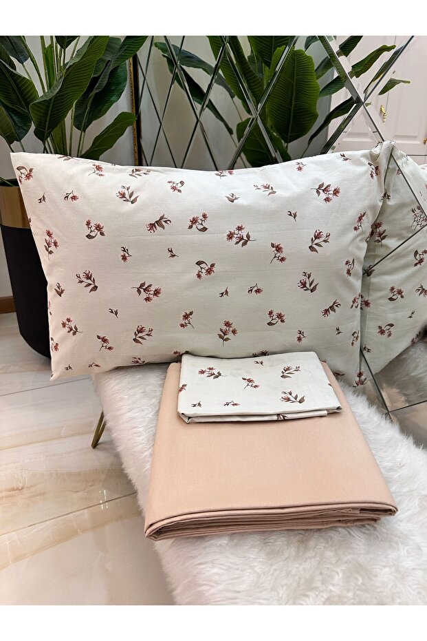 Double Elasticated Sheet Pillow Set 100% Cotton