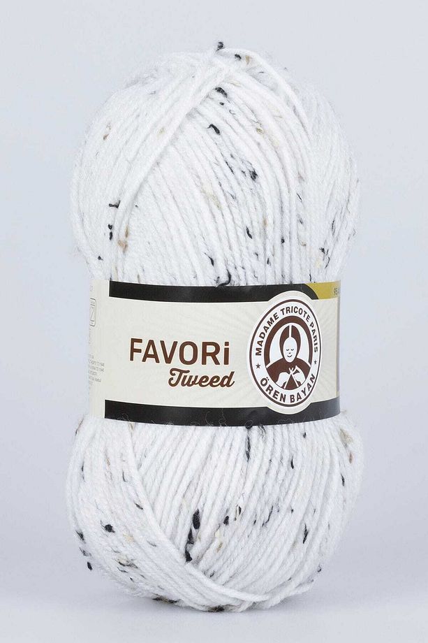 Favori Tweed 100gr El Örgü Ipi 100b - 1