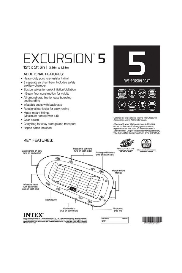 Excursion 5 Şişme Bot Set 366*168*43 (68325) - 8