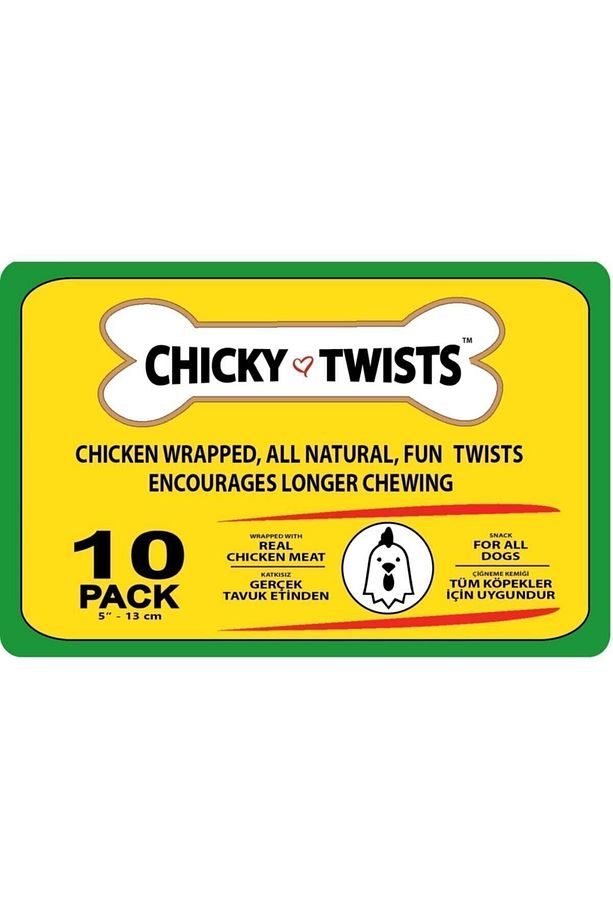 Chicky Twist - Taze Tavuk Eti Kaplı Köpek Çiğneme Çubukları - 10 Adet - 3