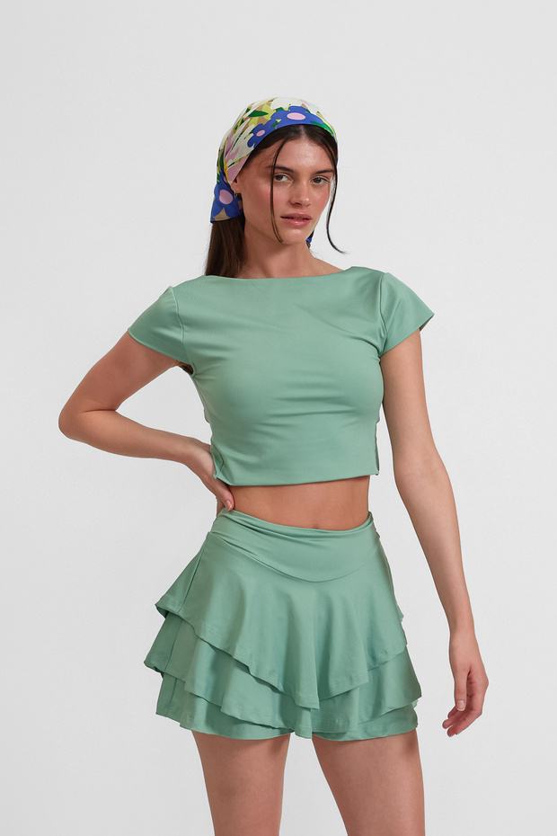 ELLA Yeşil Şort Etek - 3