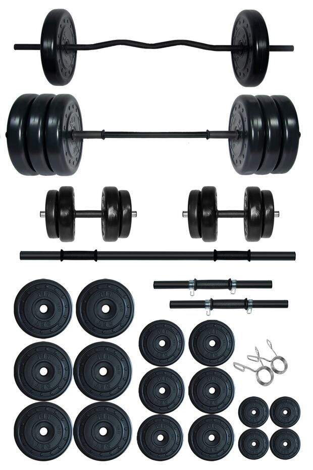 Fitset 108 kg Z Barlı Halter Seti Ve Dambıl Seti Ağırlık Fitness Seti