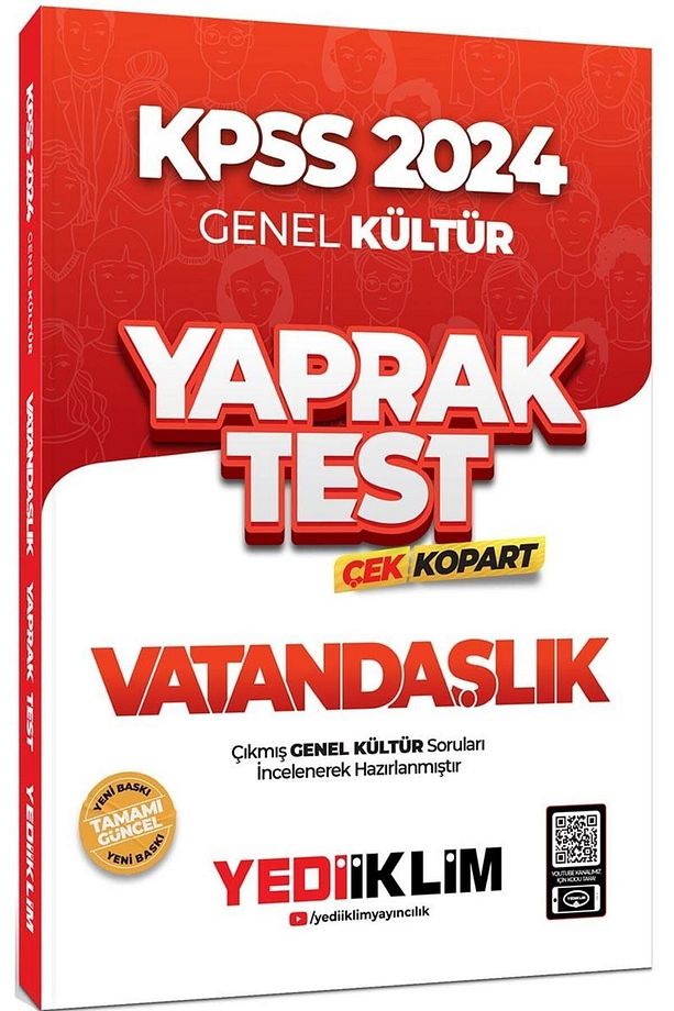 2024 KPSS Genel Kültür Vatandaşlık Çek Kopart Yaprak Test - 1