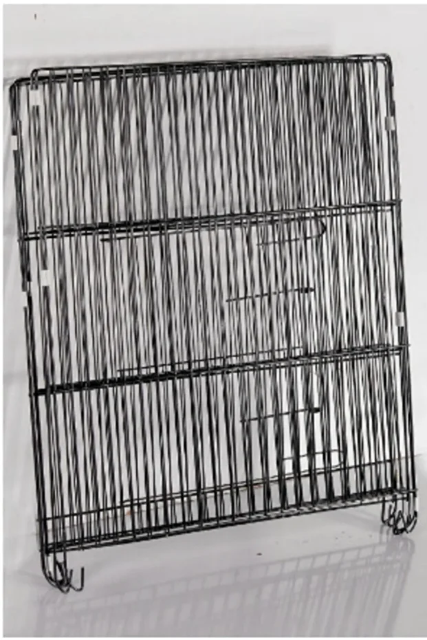 Metal Köpek Oyun Alanı 6 Parça Siyah 75x70 - 7