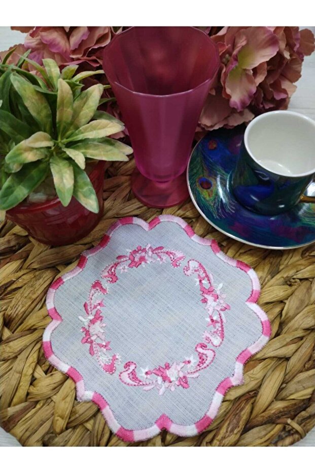 Pink Marbled Mac Kenzie Cocktail and Coffee Side Napkins, Pack of 4