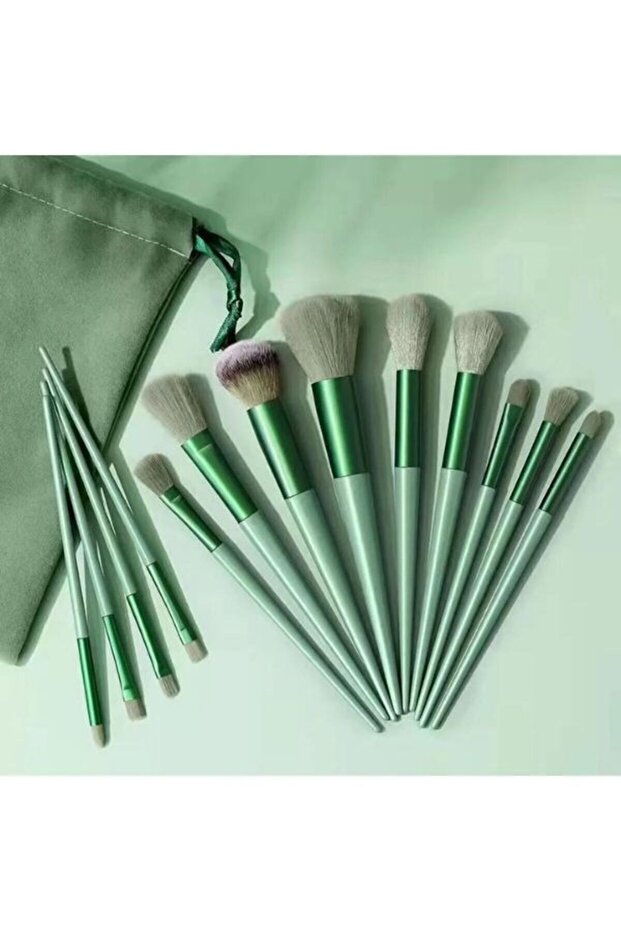 Special Pouch 13-Piece Fix Brush Set Green Pouch Makeup Brush