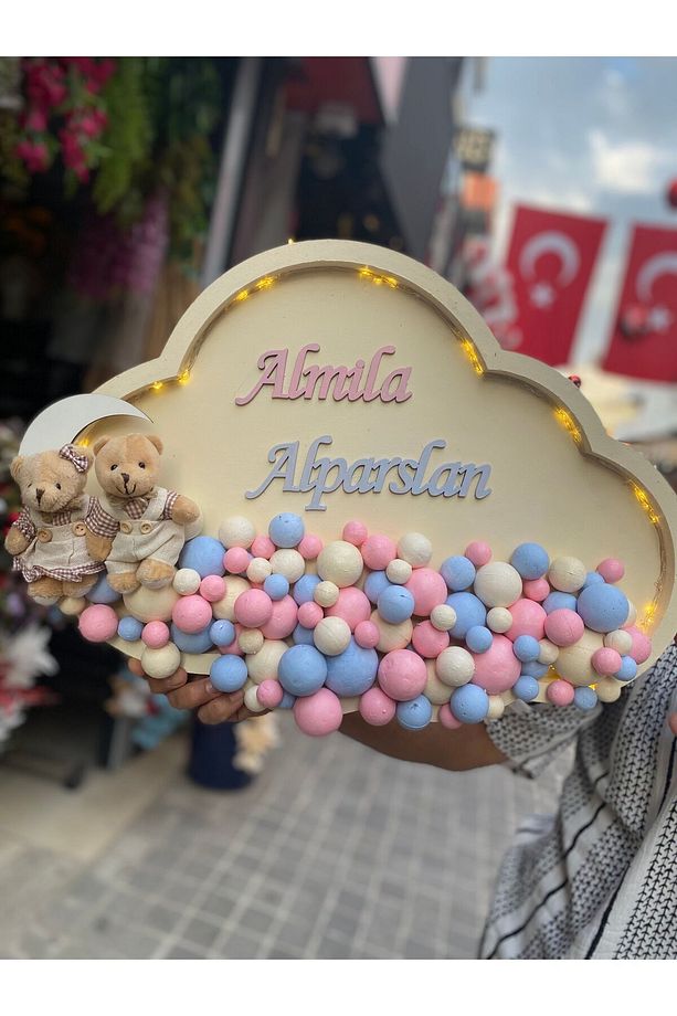 Bubble kapı süsü ikiz bebek kapı süsü baloncuk kapı süsü bebek kapı süsü - 1