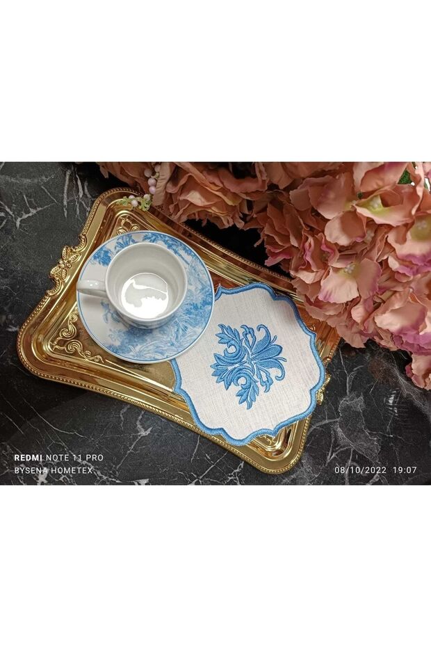 Volate Kokteyl Ve Kahve Yanı Sunum Peçetesi 1 Adet Mavi Renkli - 1