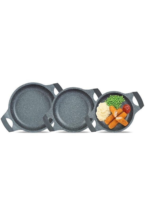 3 Parça Granit Döküm Sahan Seti Kapaksız - 1