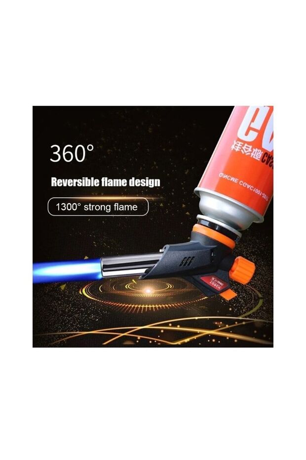 1300 Derece Profesyonel Pürmüz Çakmak Ws-509c Kafa Çakmak + Çakmak Gazı Hediye - 5