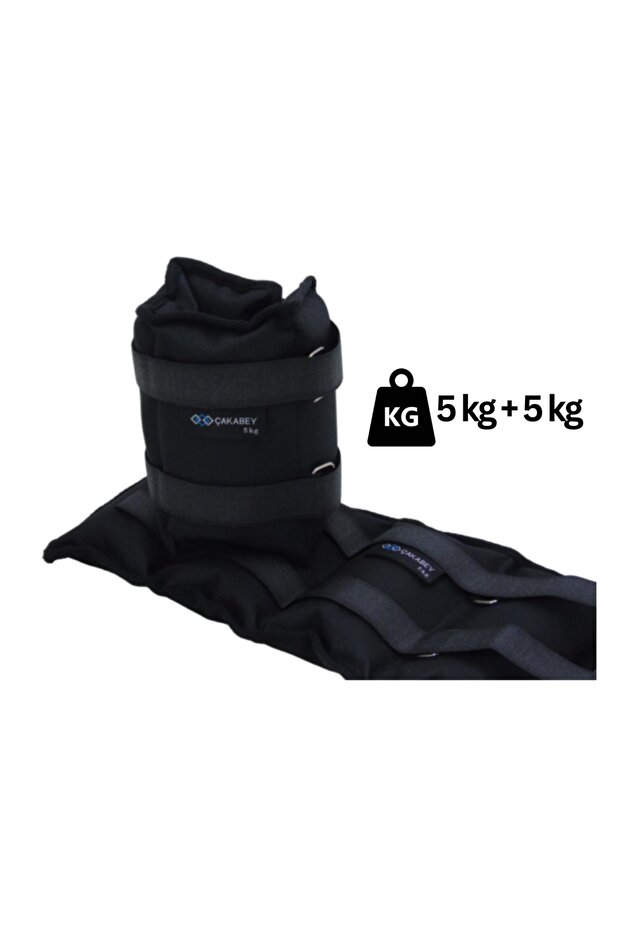 Hand Wrist Weight 5 kg + 5 kg (Total 10 kg) Black Sandbag Slim