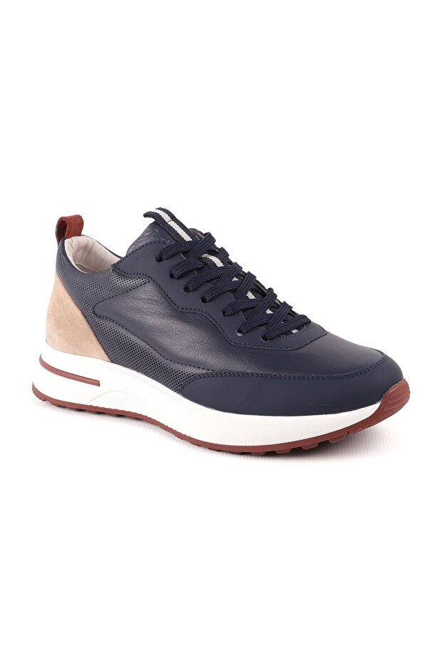 L4722 Casual Leather Men's Shoes Navy Blue