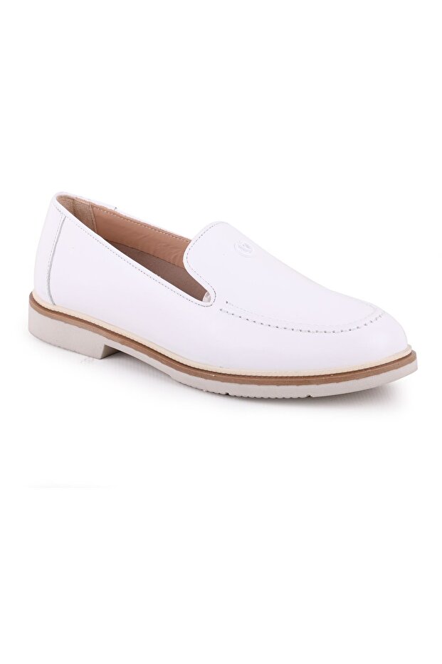L039.15104 Leather Women's Casual Shoes WHITE