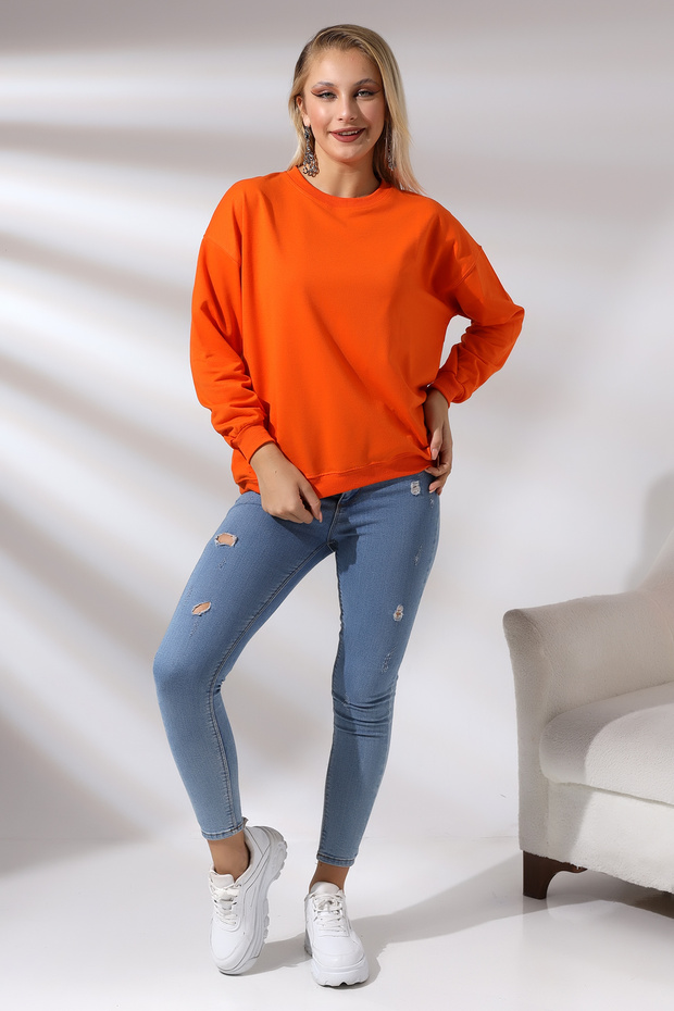 Oversize Sweatshirt 20814 Orange