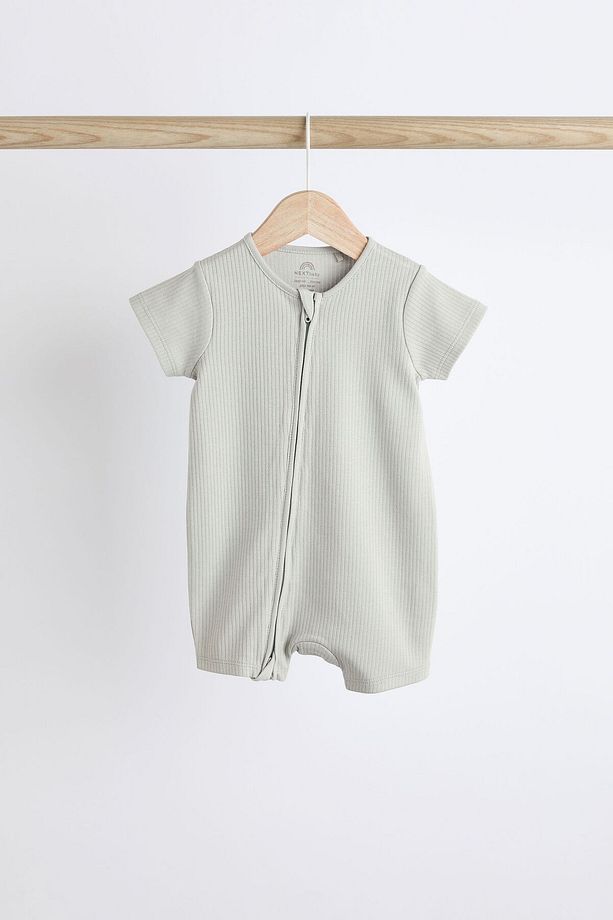 % 100 Pamuklu Mavi Gri 3’lü Romper Set - 7