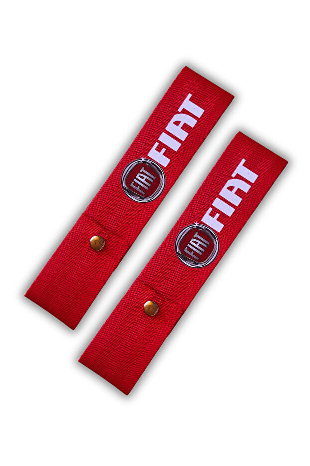 High-Quality Red Car Bumper Towing Rope with Fiat Logo / Set of 2