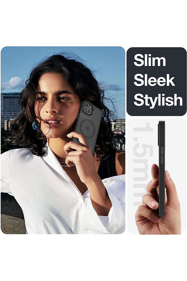 İphone 13 Kılıf Mat Magsafe Şarj Özellikli Darbe Önleyici Hassas Buton Renkli Yumuşak Kenar -Sio - 8