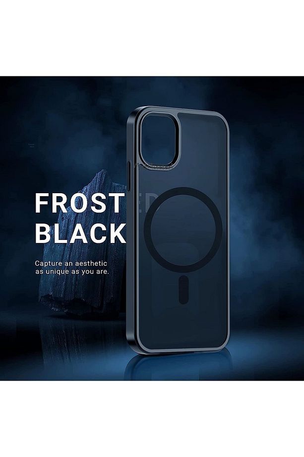 İphone 11 Pro Max Kılıf Mat Magsafe Şarj Özellikli Darbe Önleyici Hassas Buton Renkli Yumuşak Kenar - 6