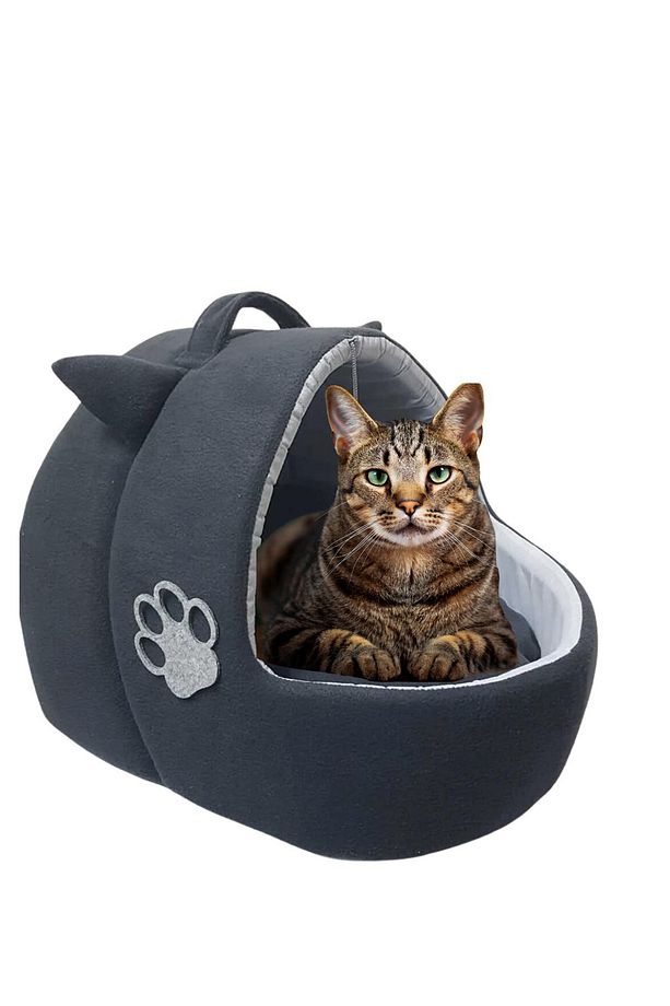 Kedi Köpek Yatağı Yuvası Yıkanabilir Kulaklı Neroplrklk2024101 - 3