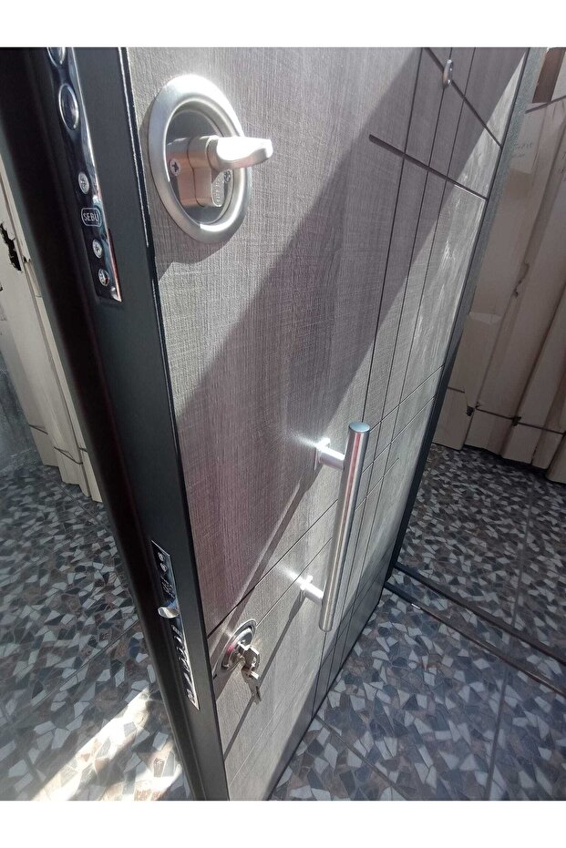 Çelik Kapı, Gri Renk Çelik Kapı, Celik Kapi Modelleri Sağ Açılım - 7