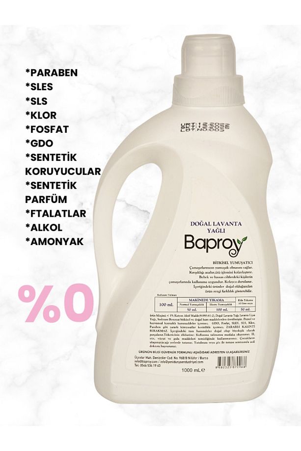 Bitkisel Çamaşır Deterjanı 1 Litre + Bitkisel Çamaşır Yumuşatıcısı Doğal Lavanta Yağlı 1 Litre - 5