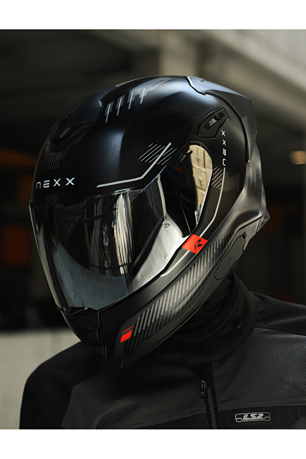 Y.100R BARON MAT SİYAH KASK - 5