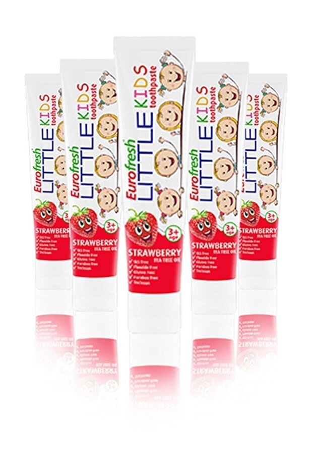 Eurofresh Little Kids Over 3 Years Strawberry Flavored Toothpaste 50gr X 5 Pieces