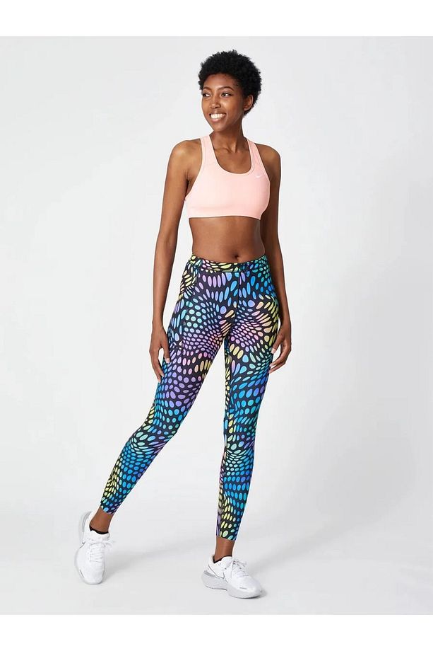 Dri-Fit Run Division Printed Mid-Rise Running Kadın Tayt DM7555-010 - 1