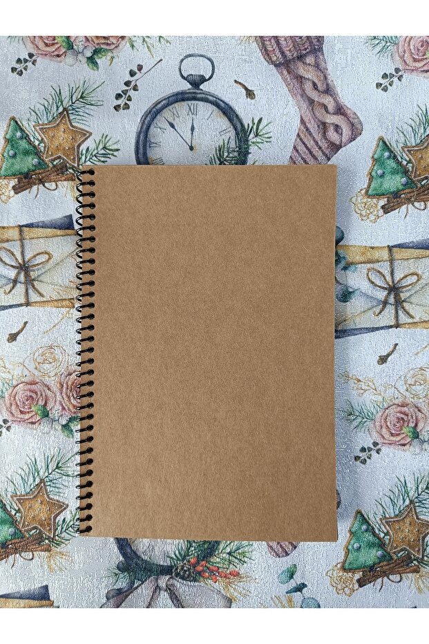 A5 Kraft Cover Spiral Notebook – 60 Pages Thick Kraft Inner, for Scrapbook & Bullet Journal