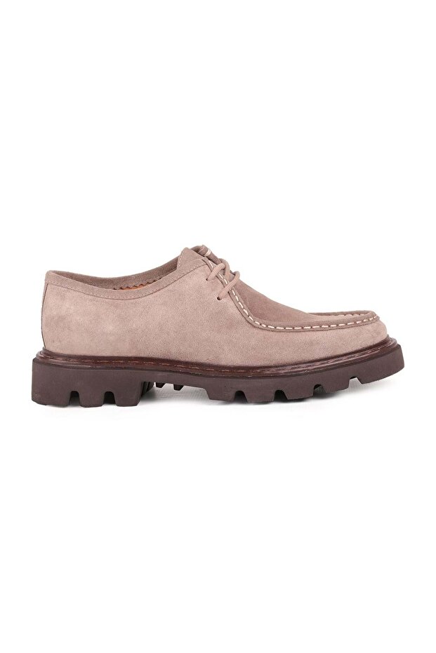 L4534 Suede Leather Men's Casual Shoes Taupe color