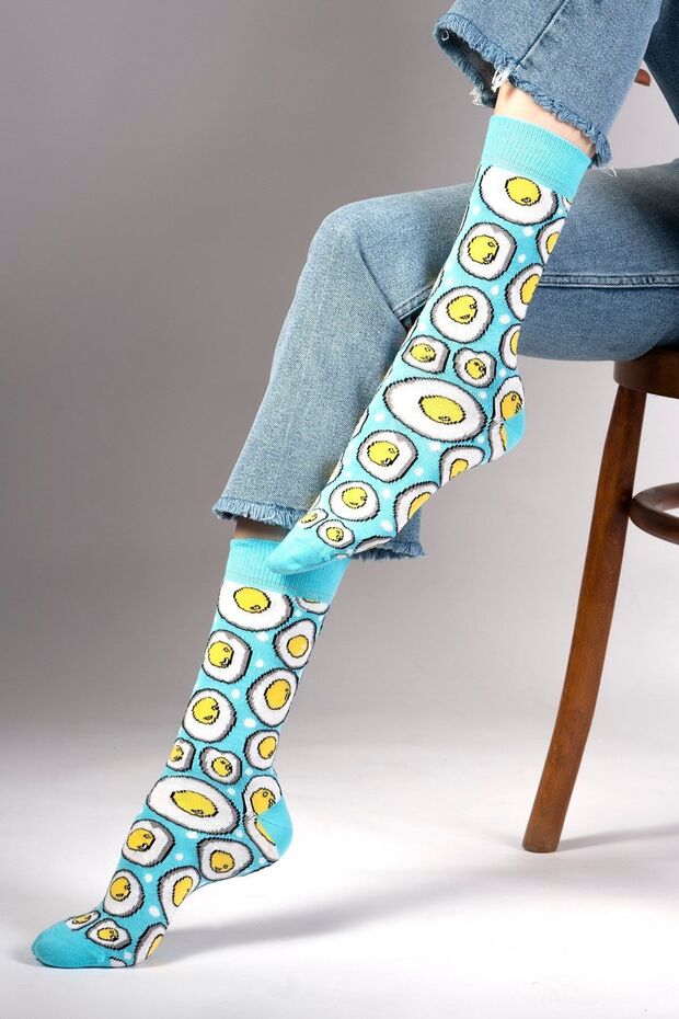 Egg Desenli Çorap - 4