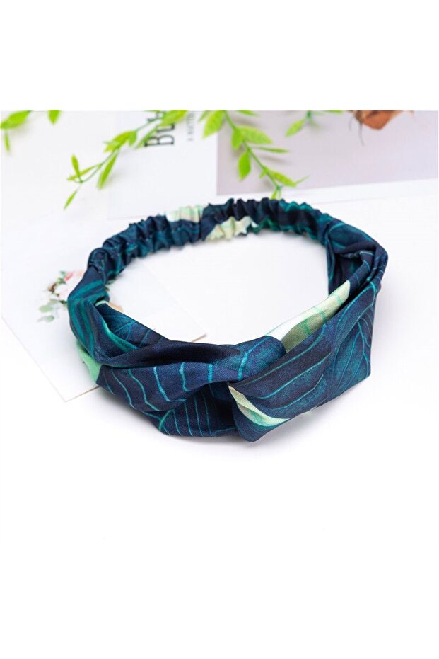 So-much Women's Knotted Ready-Made Hair Band Blue-6