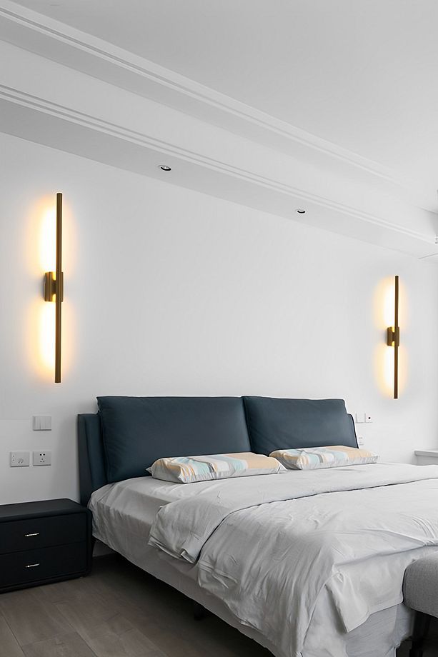 Modern Dekoratif Çubuk Led Duvar Aplik 70 Cm Bronz Profil (dikdörtgen Rozanslı) 3000k Sarı Işık - 1