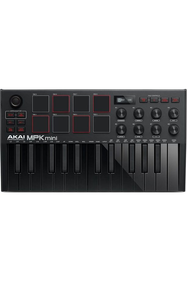 Profesyonel Mpk Mini Mk3, 8 Arkadan Aydınlatmalı Davul Pedli 25 Tuşlu Usb Mıdı Klavye Denetleyi - 2