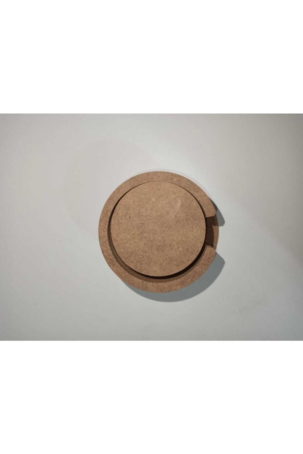 Ahşap Boyanabilir Ham Mdf Dekoratif Bardak Altlığı 6’lı - 3
