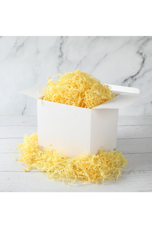 Zigzag Shredded Paper 1000gr. YELLOW 1 pc. Box Filling Material, Tissue Paper Shreds, Decorative Filling Material