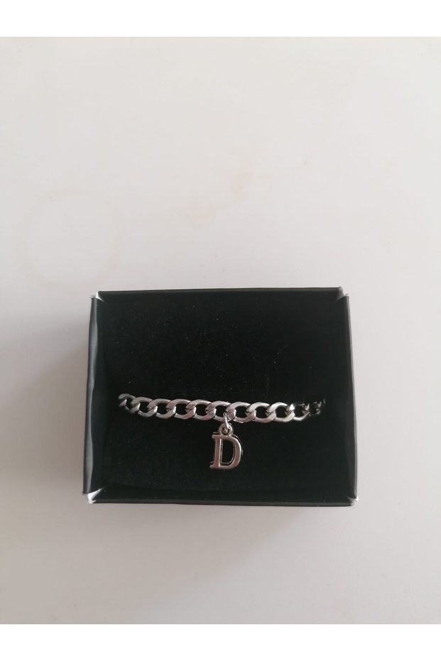 Non-Tarnish Steel Letter Bracelet for Lover/Couple/Friend Unisex Letter Detail Bracelet Cift