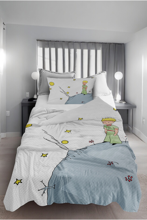 Little Prince Patterned Single Pique (with Pillow Case)