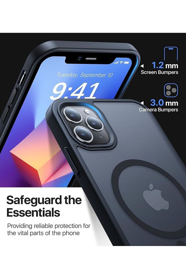 İphone 11 Pro Max Kılıf Mat Magsafe Şarj Özellikli Darbe Önleyici Hassas Buton Renkli Yumuşak Kenar - 7