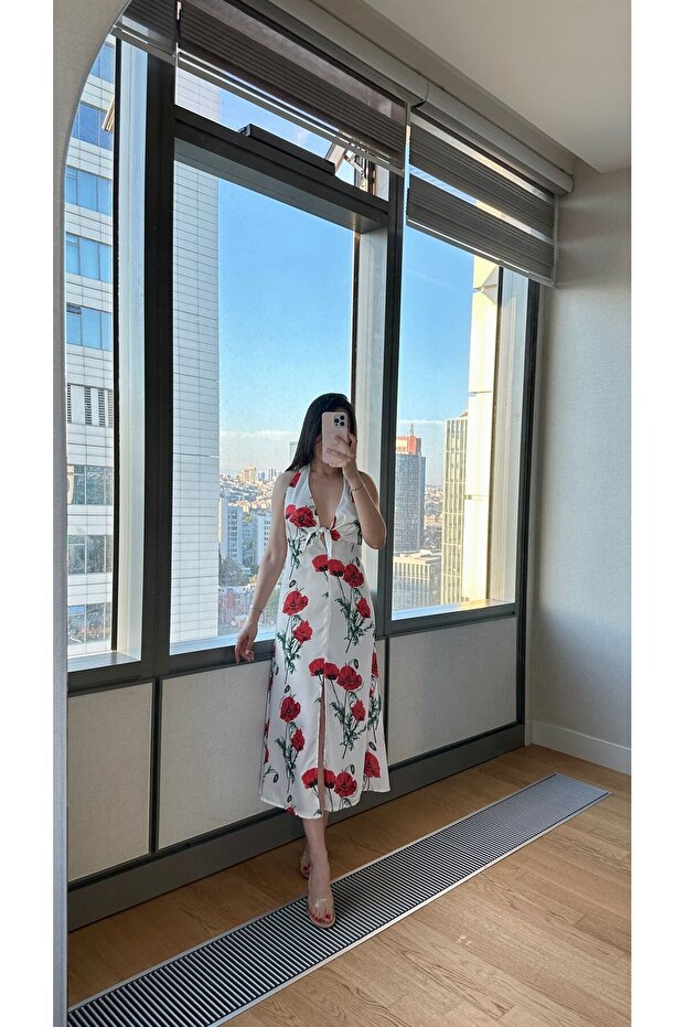 Siempre Dolce Red Elbise - 6