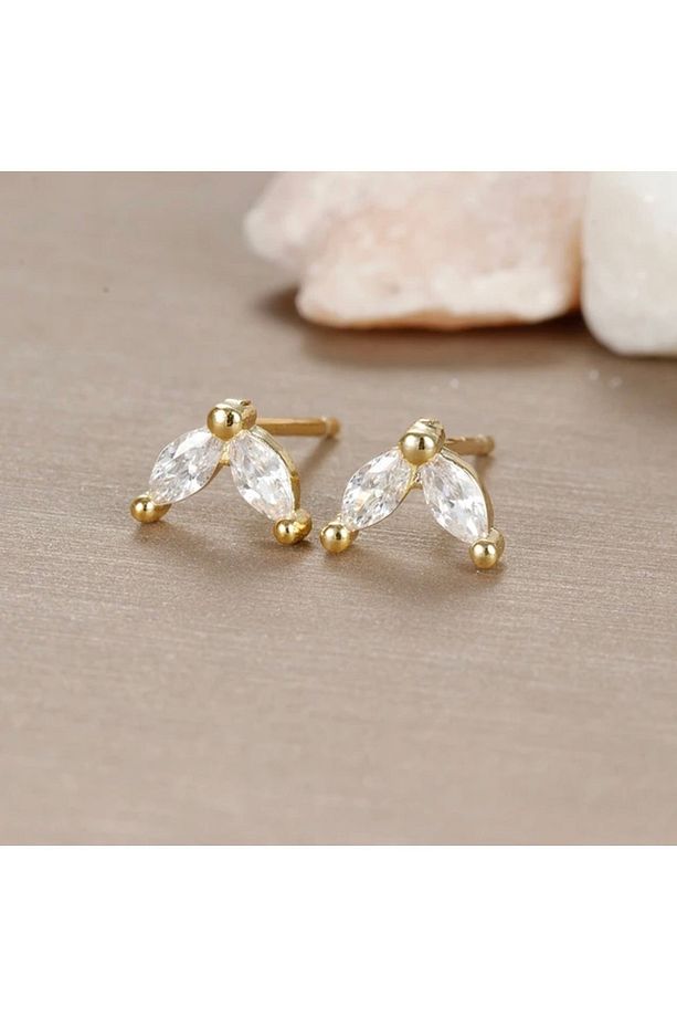 Çelik gold renk V model piercing (1adet) - 1