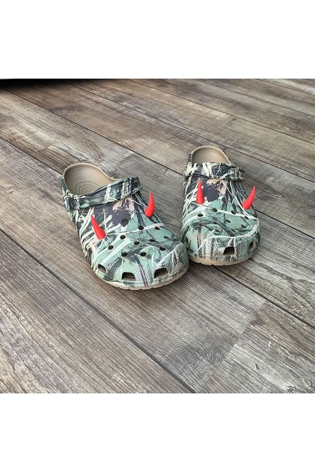 4 adet Şeytan boynuzu tasarımlı jibbits terlik süsü - 1